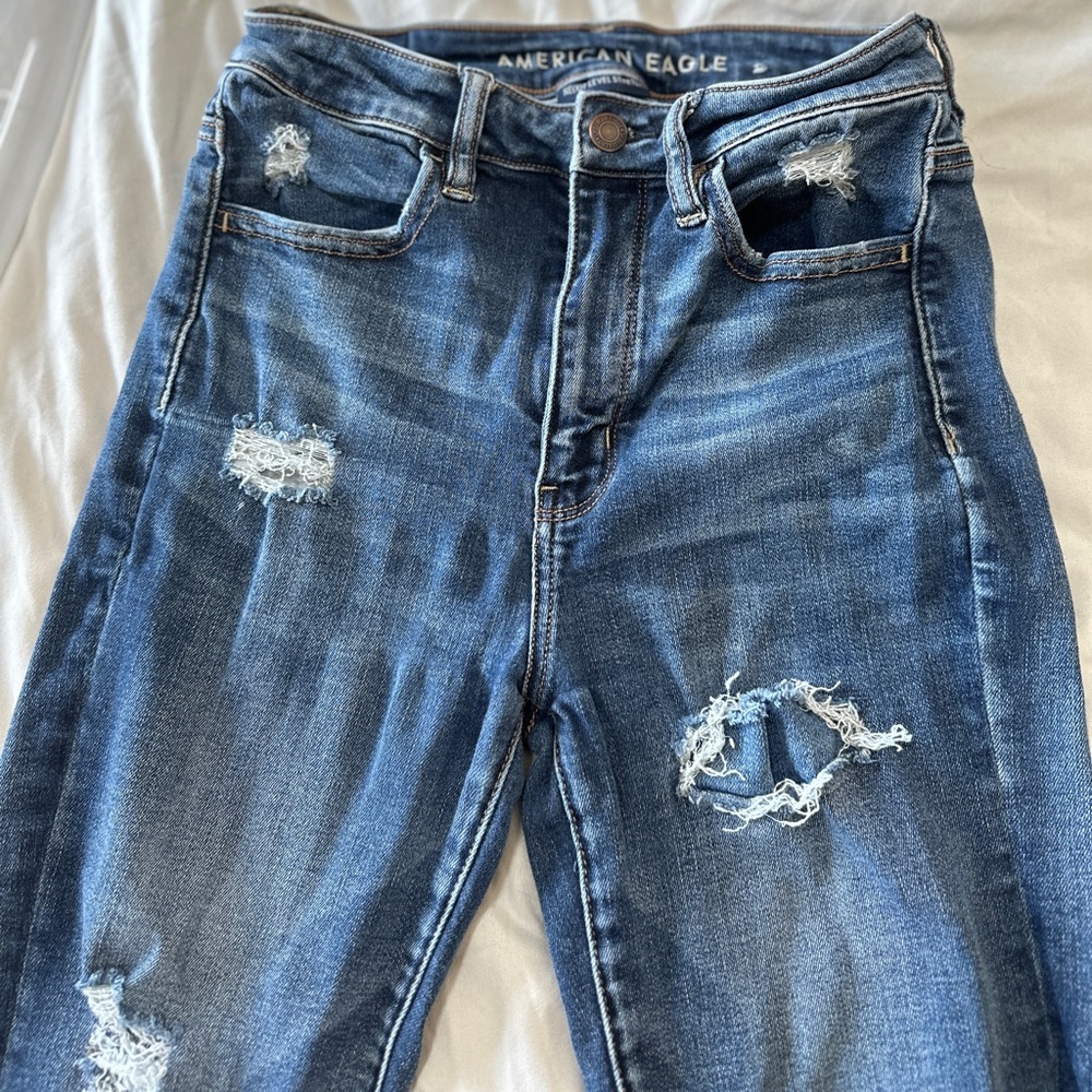 6L express jeggings stretch jeans tall long ripped